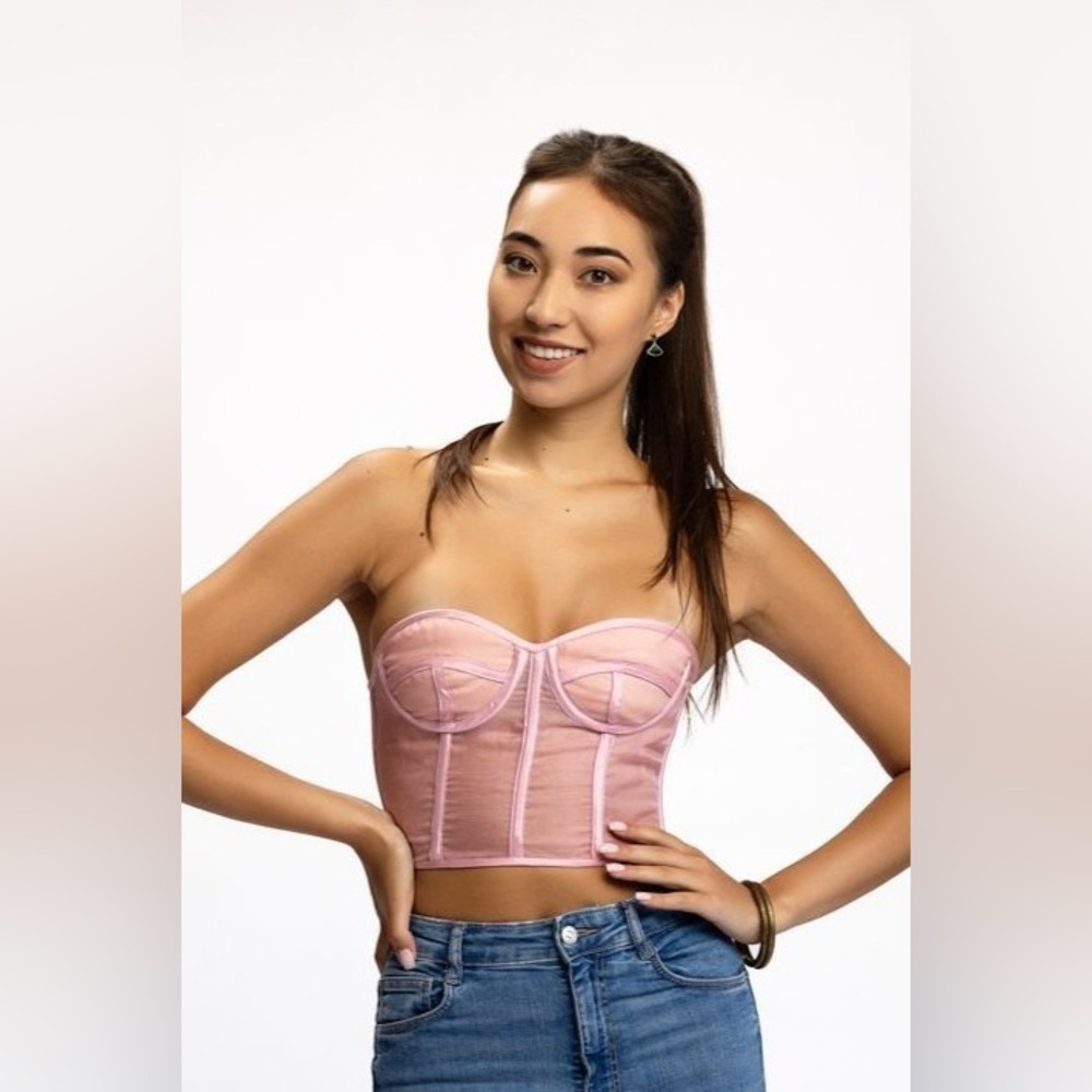 DH gate Pink Bustier Top size S